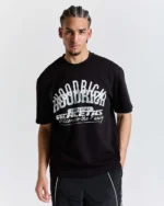 Camiseta extragrande Club Athletics Negra (1)