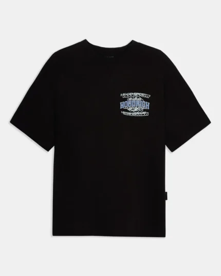 Camiseta extragrande con escudo familiar negra (1)
