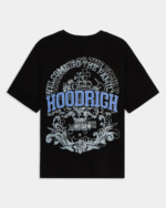 Camiseta extragrande con escudo familiar negra