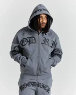 Inkline Oversized Zip Through Hoodie Grey Black (7)