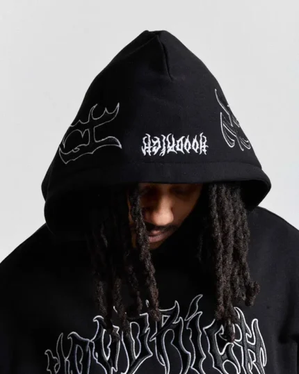 Spectral Oversized Hoodie Black White (1)
