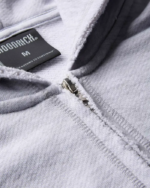 Sudadera con capucha Fray Zip de corte relajado Gris jaspeado (6)