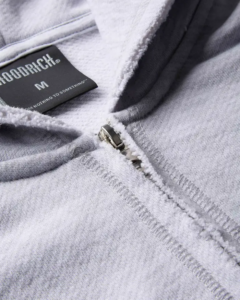 Sudadera con capucha Fray Zip de corte relajado Gris jaspeado (6)