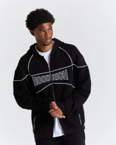 Sudadera con capucha Trace Zip de corte relajado (1)