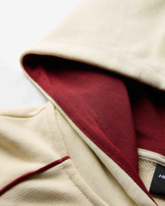 Sudadera con capucha Trace Zip de corte relajado Marfil 3.webp