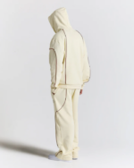 Sudadera con capucha Trace Zip de corte relajado Marfil (6)