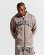 Sudadera y cremallera extragrande Ritual Marrón (1)