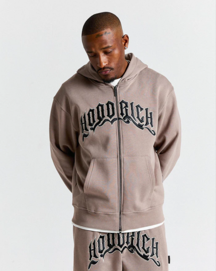 Sudadera y cremallera extragrande Ritual Marrón (1)