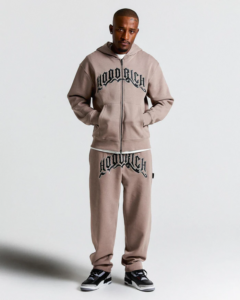 Sudadera y cremallera extragrande Ritual Marrón (3)